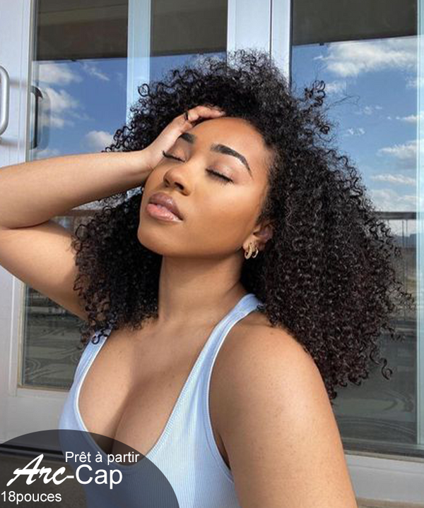 perruque cheveux noir afro bouclee 1