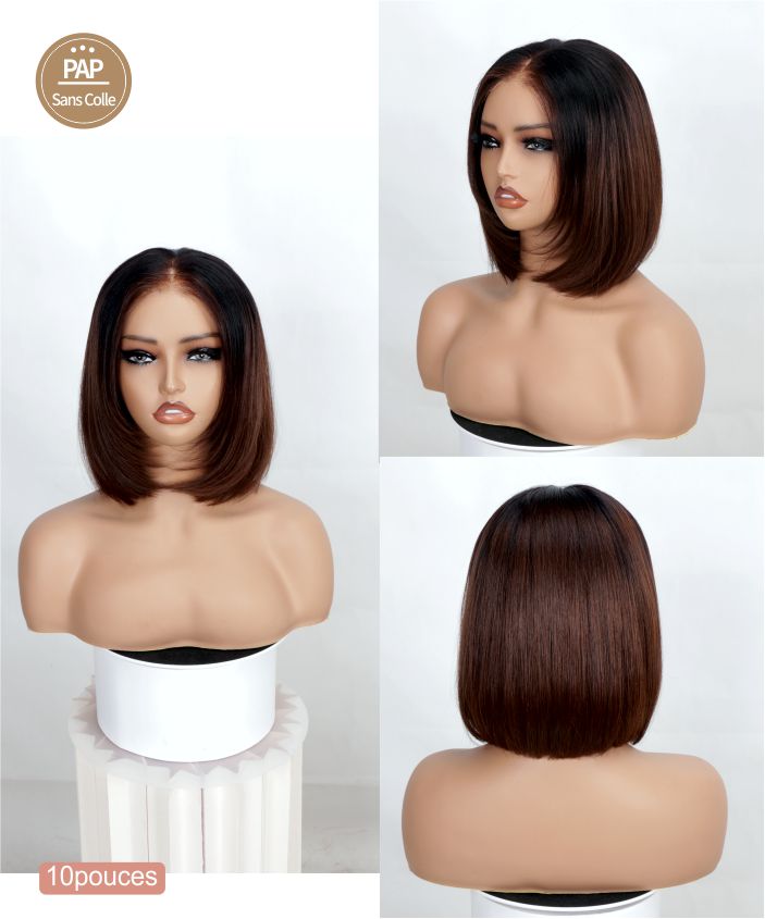 perruque ombre brune carre GLAMMANE 2