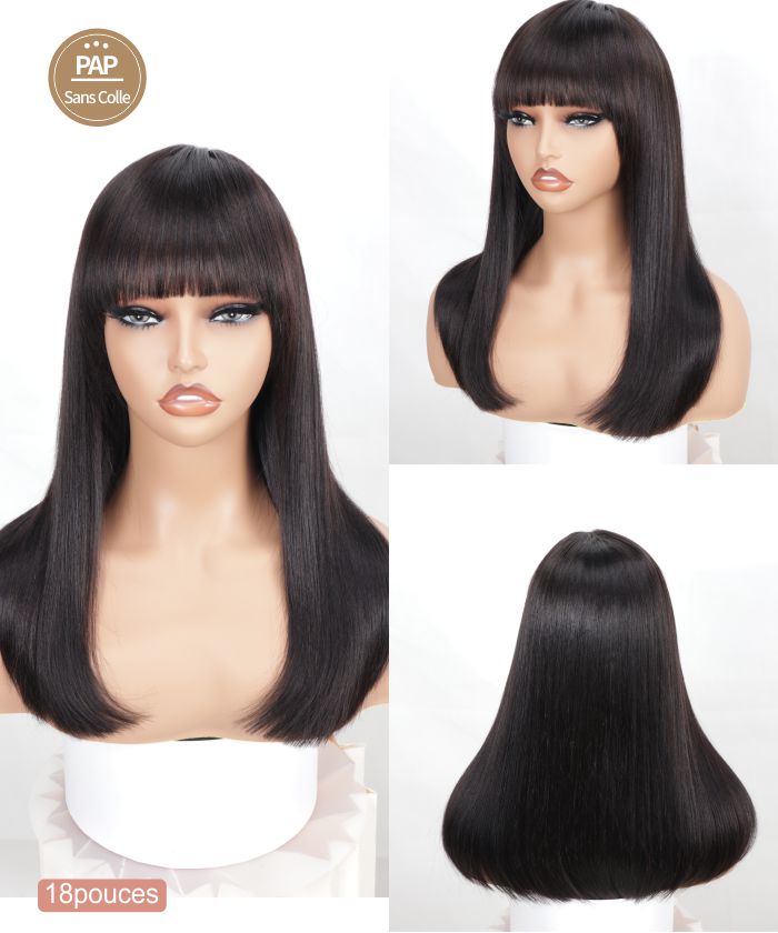 noir cheveux humains lisses delicats 3