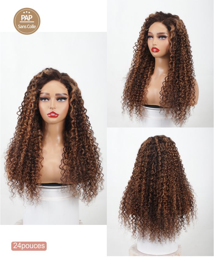 cheveux boucles ondules balayage brune GLAMMANE 3