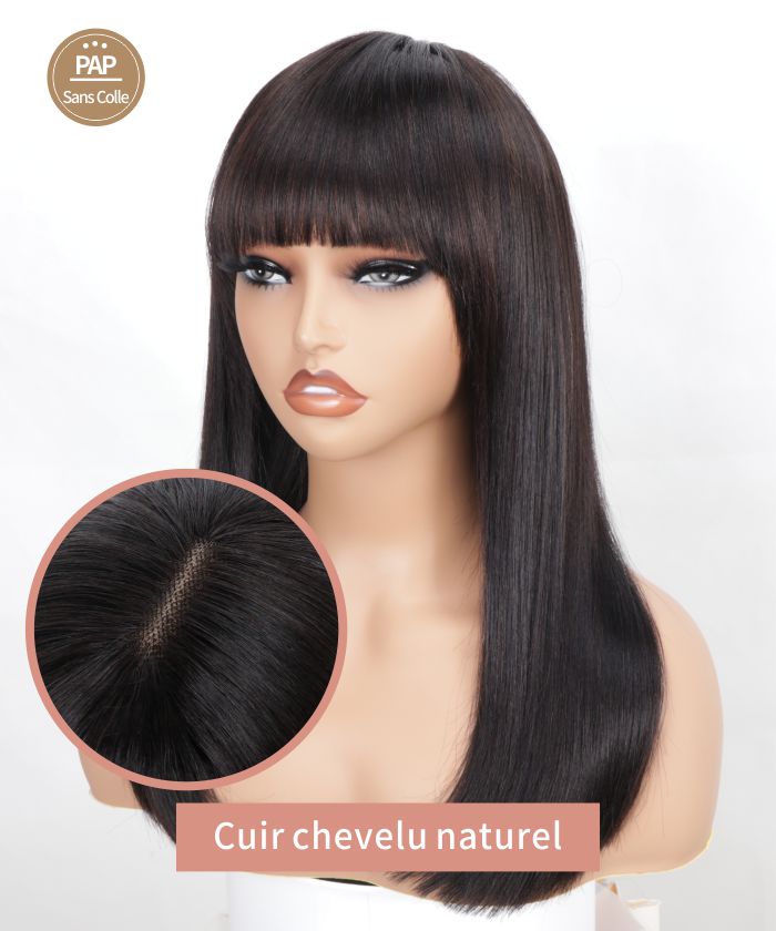 noir cheveux humains lisses delicats 4