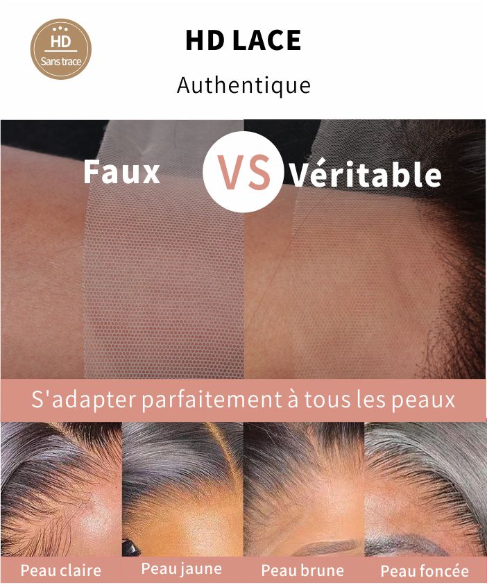 Glammane Perruque Cheveux Ondulés Noir Water Wave 6