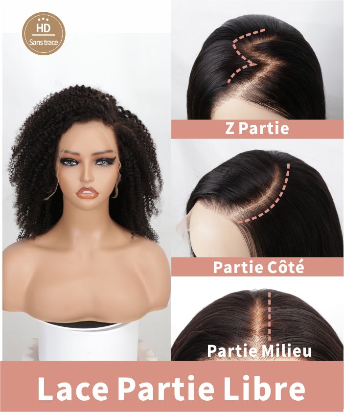 perruque cheveux noir afro bouclee 5