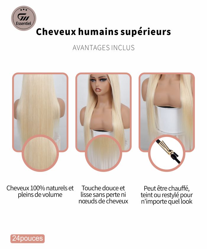 perruque Cheveux blonde longue 3