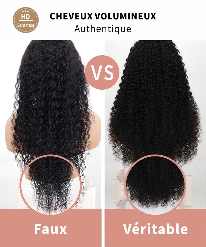 Glammane Perruque Cheveux Ondulés Noir Water Wave 11