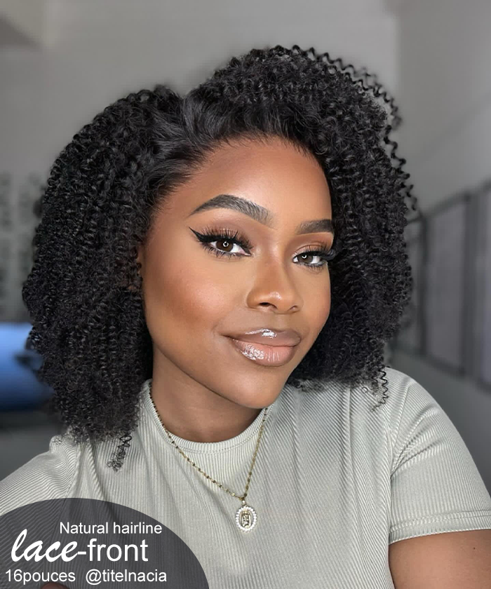 perruque cheveux noir afro bouclee 2