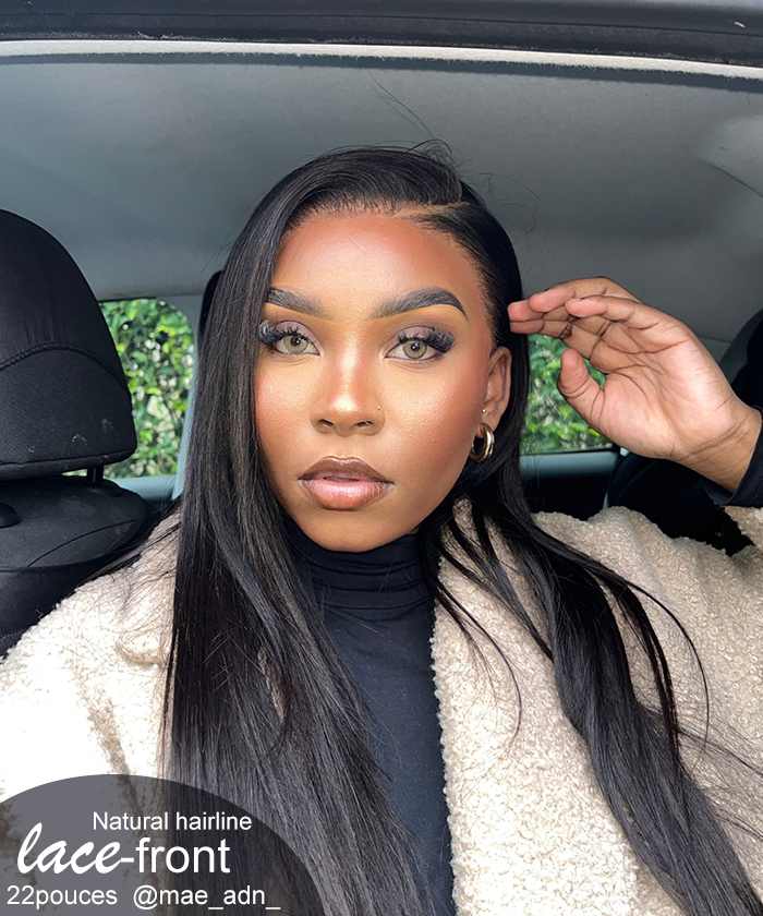 perruque cheveux raide 6x4 hd lace 2