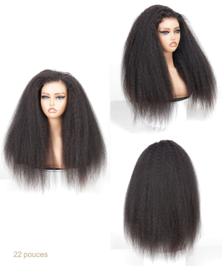 perruque Cheveux Humains Kinky Straight par GLAMMANE 2