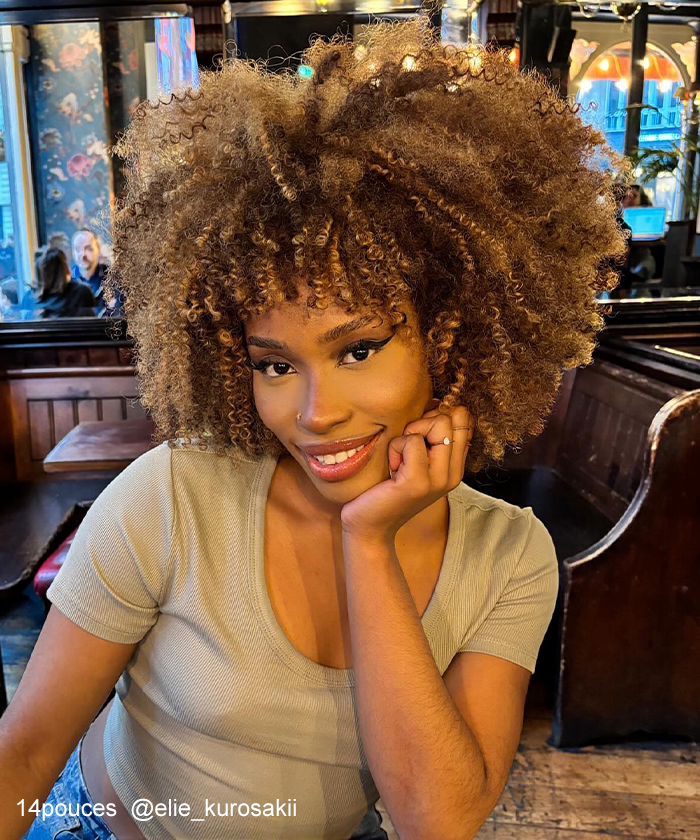 Kinky Curly Cheveux Brun GLAMMANE 2
